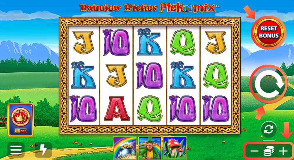 Set stake and press spin